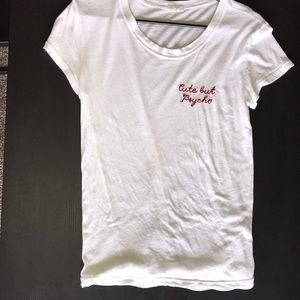 embroidered t-shirt.